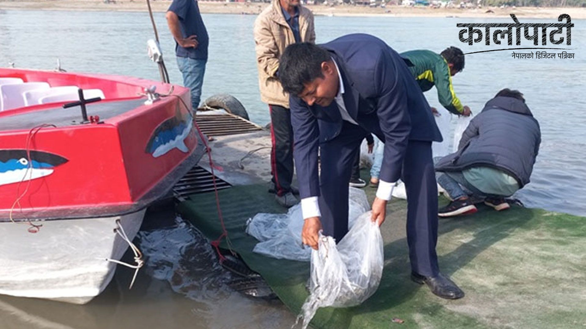 नारायणी नदीमा ४० हजार माछाका भुरा छाडियो