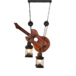 Loft Hanging Guitar Light With Four Lamp Head