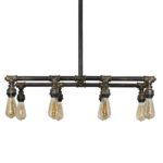 Vintage Industrial Water Pipe Chandelier Light With Eight Bulb