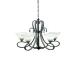 Simple Yet Elegant Glass Chrome Chandelier.