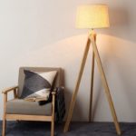 Wooden Tripod Floor Lamp