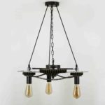 Vintage Bike Gear And Chain Design Pendant Light With Three Bulb Holders - Image 2