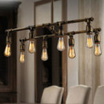 Vintage Industrial Water Pipe Chandelier Light With Eight Bulb - Image 2