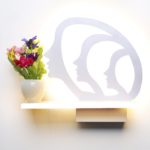 White Three Faces LED Wall Light