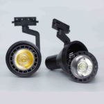 Black Track Bracket and Par 30Watt Warm Cob Bulb Set