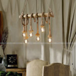 Rustic Bamboo And Rope Pendant Light - Image 2