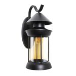 Antique Vintage Glass Metal Combo Outdoor Wall Lamp