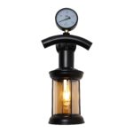 Vintage Wall Lamp With Pressure Gauge Design