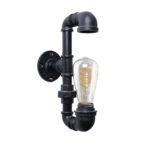 Vintage Black Industrial Pipe Wall Light
