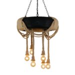 Rustic Big Tyre and Rope Design Hanging Light