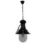 Vintage Industrial Large Black Hanging Light