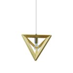 Wooden Triangle Pendant Light