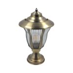 Brass color Gate Light With Glass