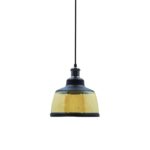 Glass Pendant Light With Antique Holder