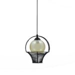 Wooden Fruit Basket Pendant Light