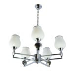 Simple Yet Chrome Glass Chandelier