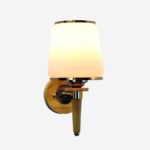 Simple Minimal Wood Glass Combination Wall Light - Image 2