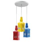 Jack Deniels Bottle Three Color Pendant Light