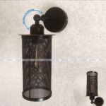 Vintage180 Degree Black Cylindrical Cage Design Wall Light - Image 2