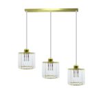 Crystal With Gold Color Iron 3in1 Hanging Light