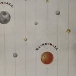White Color Sports Ball Designed Wallpaper