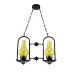 Antique Design Chandelier With Two Bulb Shade