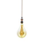 Industrial Pendant Light With Antique Holder