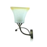 Wall Light with Antique Bronze Canopy and Glass