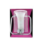 Purple And Brown Color Canopy Wall Lamp With Glass Bulb Head
