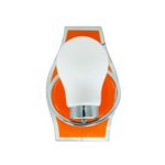 Orange And Silver Color Canopy Wall Lamp With White Lamp Head
