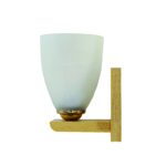 Wooden Wall Lamp With White Lamp Head