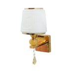 Simple Minimal Gold Plated Base Glass Combination Wall Light