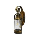 Vintage Black Gold Indoor Outdoor Wall Lamp