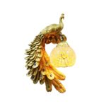 Artistic Golden Color Peacock Wall Lamp Turkish fusion