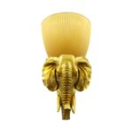 Artistic Golden Color Elephant Head Wall Lamp