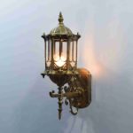 Timeless Indoor outdoor Black and Gold Wall Light - Image 2