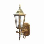 Timeless Indoor outdoor Black and Gold Wall Light