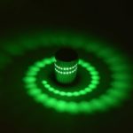 Spiral Green LED Wall Light