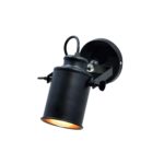 Vintage Black Metal Spot Wall Light - Image 2