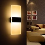 Modern LED Acrylic Wall Light with Black Belt