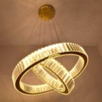 Round Double Ring Crystal Chandelier - Image 3