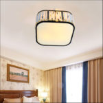 Black Square Ceiling Mount Crystal Chandelier - Image 3