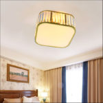Golden Square Ceiling Mount Crystal Chandelier - Image 3