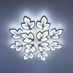Modern Acrylic 12 Leaf Fixed Chandelier - Image 2
