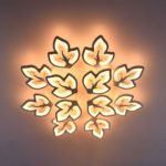 Modern Acrylic 12 Leaf Fixed Chandelier
