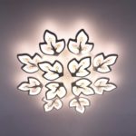 Modern Acrylic 12 Leaf Fixed Chandelier - Image 3