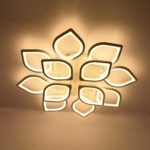 Modern Acrylic 12 Leaf Fixed Chandelier - Image 2