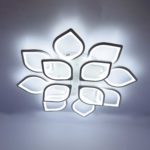 Modern Acrylic 12 Leaf Fixed Chandelier