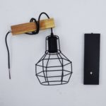 Vintage Wooden and Metal Cage Hanging Wall - Image 6