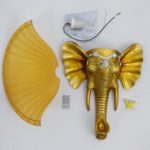 Artistic Golden Color Elephant Wall Light - Image 3